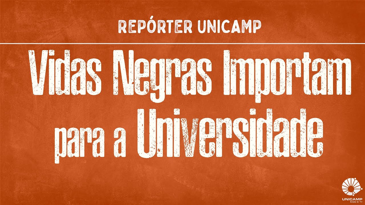 Capa do programa onde está escrito Vidas Negras Importam para a Universidade