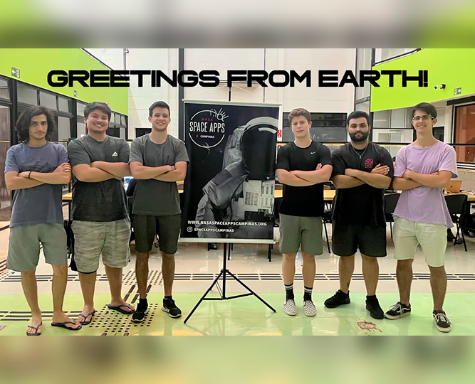 O time da Universidade, – batizado de Greetings from Earth (saudações da Terra) –  foi formado pelos alunos de Engenharia de Computação Andreas Cisi Ramos, Bruno Amaral Teixeira de Freitas, Bernardo Panka Archegas, Naim Shaikhzadeh Santos e Felipe Gabriel Brabes da Silva, além de Daniel Yuji Hosomi, da Ciência de Computação