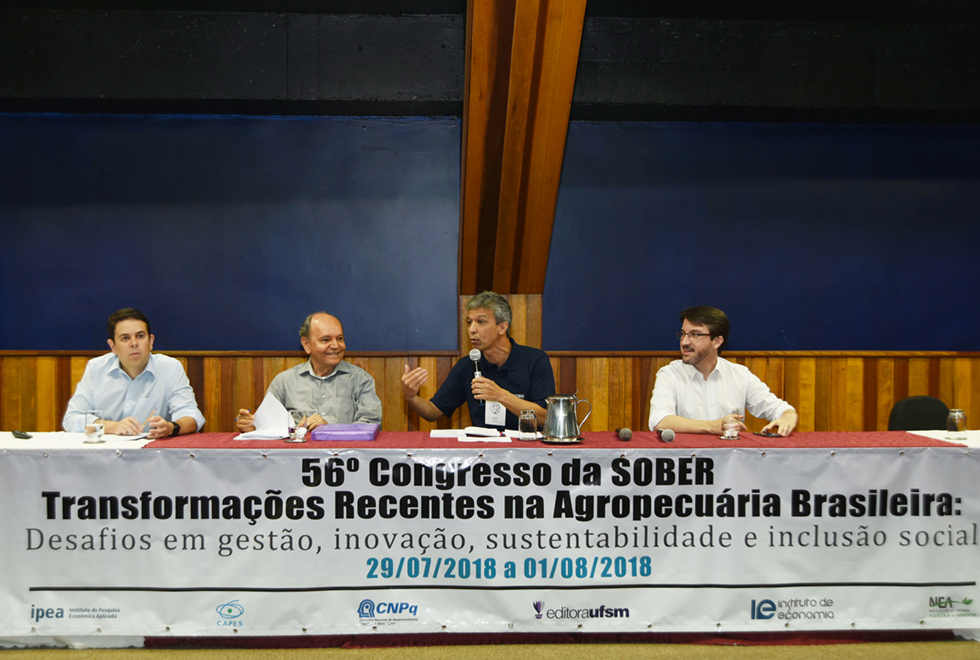 A galeria mostra a abertura do 56º Congresso da Sociedade Brasileira de Economia, Administração e Sociologia Rural (Sober). Para acessá-la, tecle enter. Audiodescrição: X