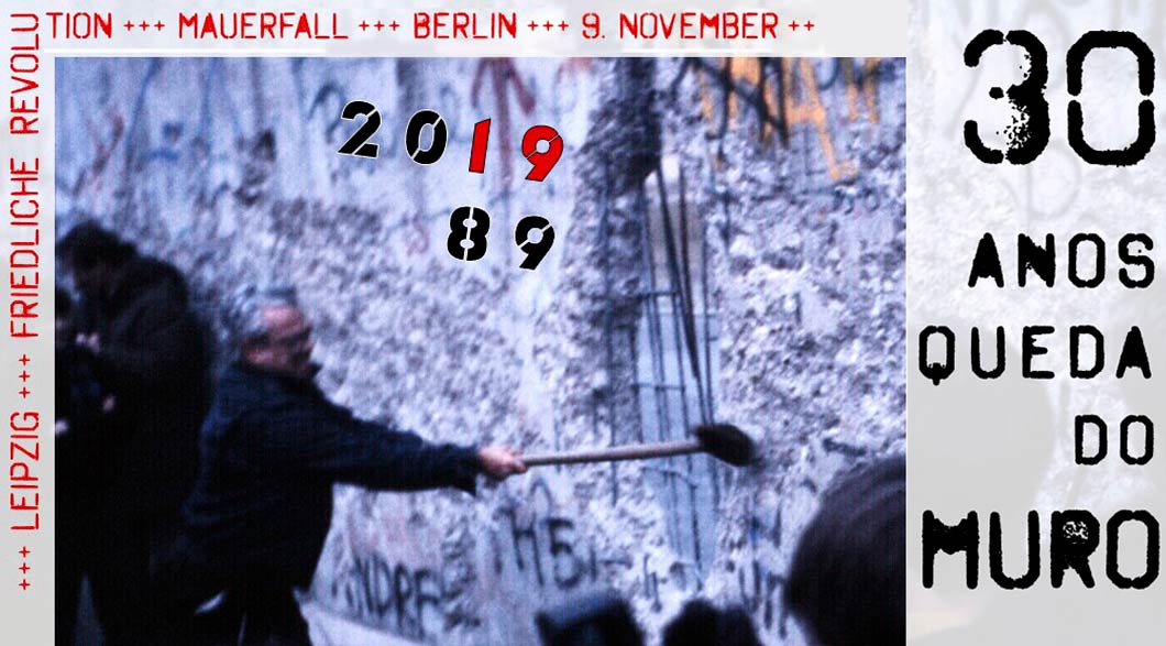 Cartaz de divulgação do evento do CEL: Queda do Muro de Berlim