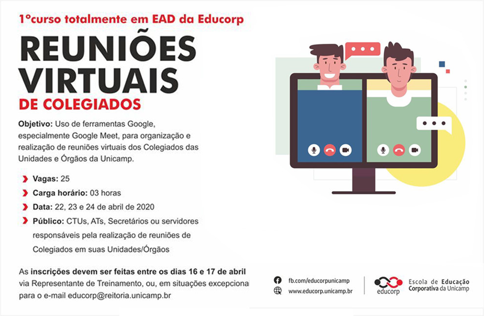 Reuniões Virtuais Educorp