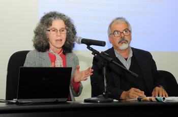 Eleonora Albano e Max Costa em reunião da Vreri