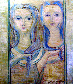 Altair e Violante, óleo sobre tela (1953) do Acervo de Alexandre Eulálio: inspiração para a exposição o Cedae (Foto: Divulgação)