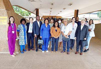 A comitiva de Angola visitou áreas do Hospital de Clínicas e se reuniu com a administração central da Universidade e do HC