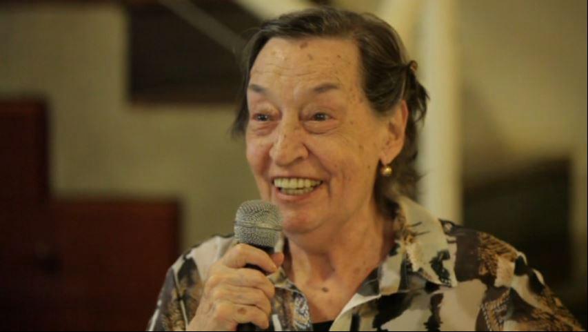 Professora Maria da Conceição Tavares durante homenagem em 17 de março de 2015, na Casa do Professor Visitante da Funcamp
