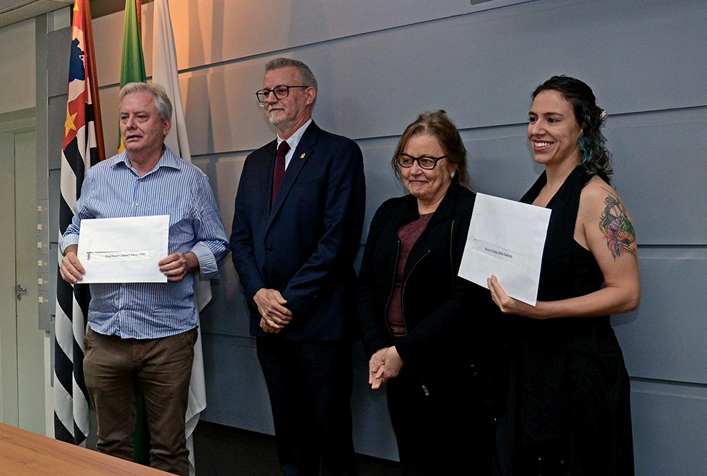 Deyse Fabricio (à direita) e Antonio Carlos Vitte (à esquerda)