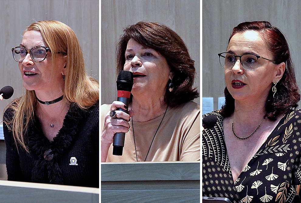 Da esquerda para a direita, Alexandra Caprioli (Prefeitura de Campinas),  Maria Silva Hadler (CMU) e Sonia Troitiño (Unesp): memória da instituição