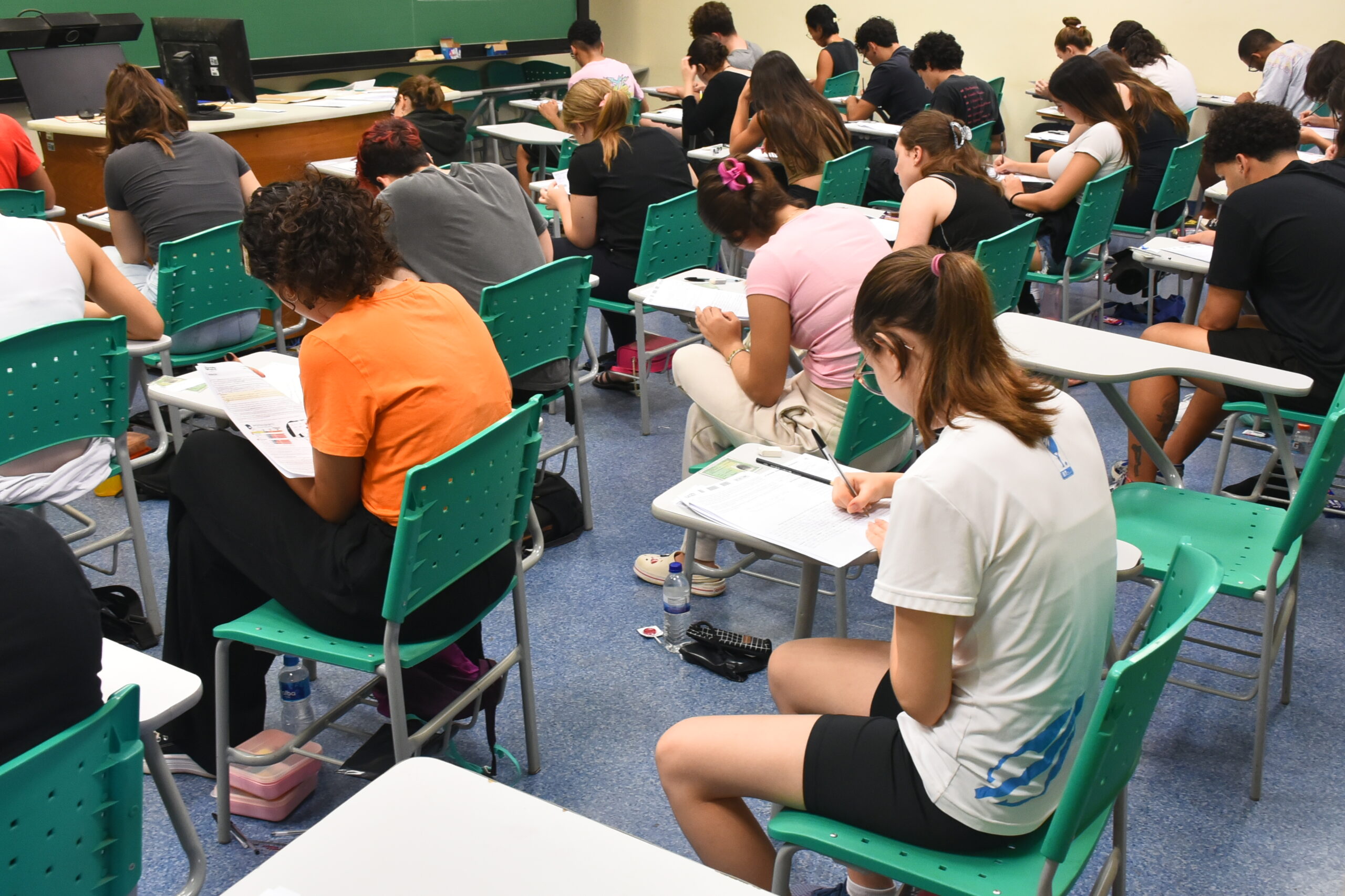 Estudantes durante prova do vestibular Unicamp: do total dos 3.467 ingressantes, 8,45% são PCDs