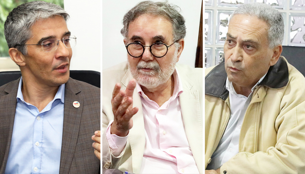 Da esq. para a dir, Samuel Cunha (TotalEnergies), Carlos Pacheco (Fapesp) e Renato de Barros Silva (InvesteSP)