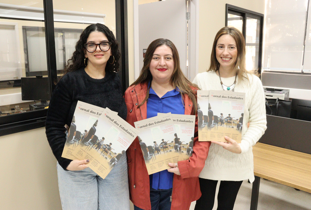 Da esquerda para a direita, as professoras Juliana Meres Costa, Simone Rodrigues Vianna Silva e Carolina Molinar Bellocchio: viés de extensão