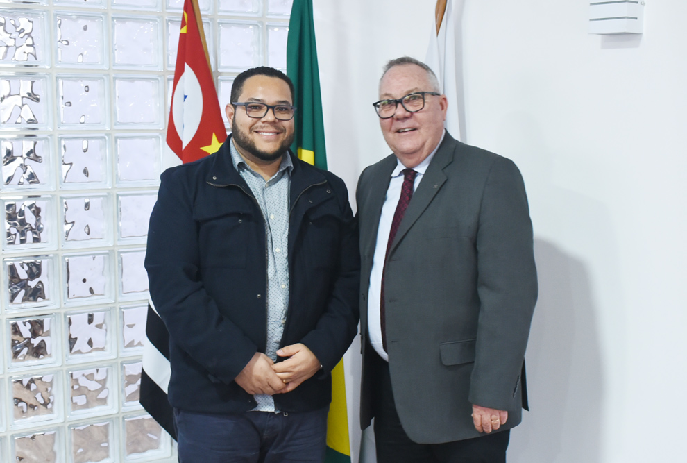 O reitor da Unicamp, Paulo Cesar Montagner e o prefeito Danilo Barros: possibilidade de estabelecer novas parcerias entre Universidade e município