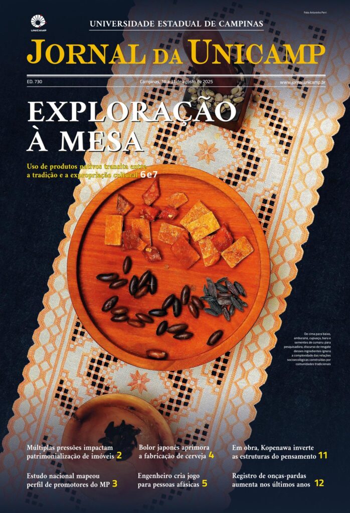Capa da edição 730, foto de uma mesa com um prato ao centro contendo amburana. cupuaçu, baru e sementes de cumaru.
