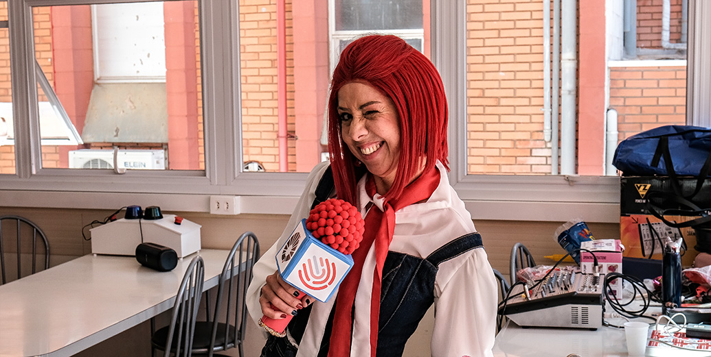 A personagem Maria Clot, criada para levar informações sobre a doença até as pessoas; em inglês, o termo clot significa coágulo, um aglomerado de sangue