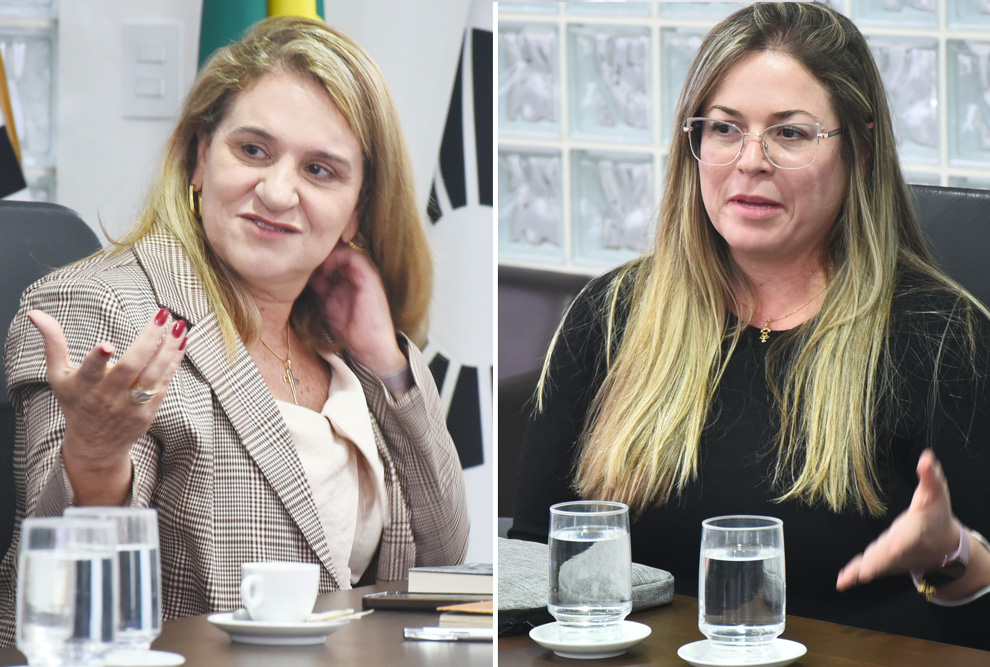 A presidente da Embrapa, Silvia Massruhá e a pesquisadora da instituição Juliana Yassitepe: avaliar de forma mais precisa o comportamento das plantas