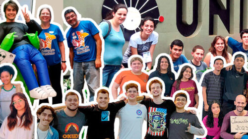 Arte com vários visitantes da UPA