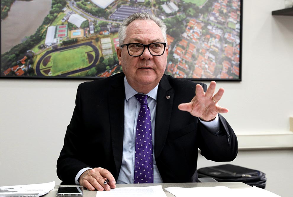O reitor Paulo Cesar Montagner: sustentabilidade é um eixo central da gestão