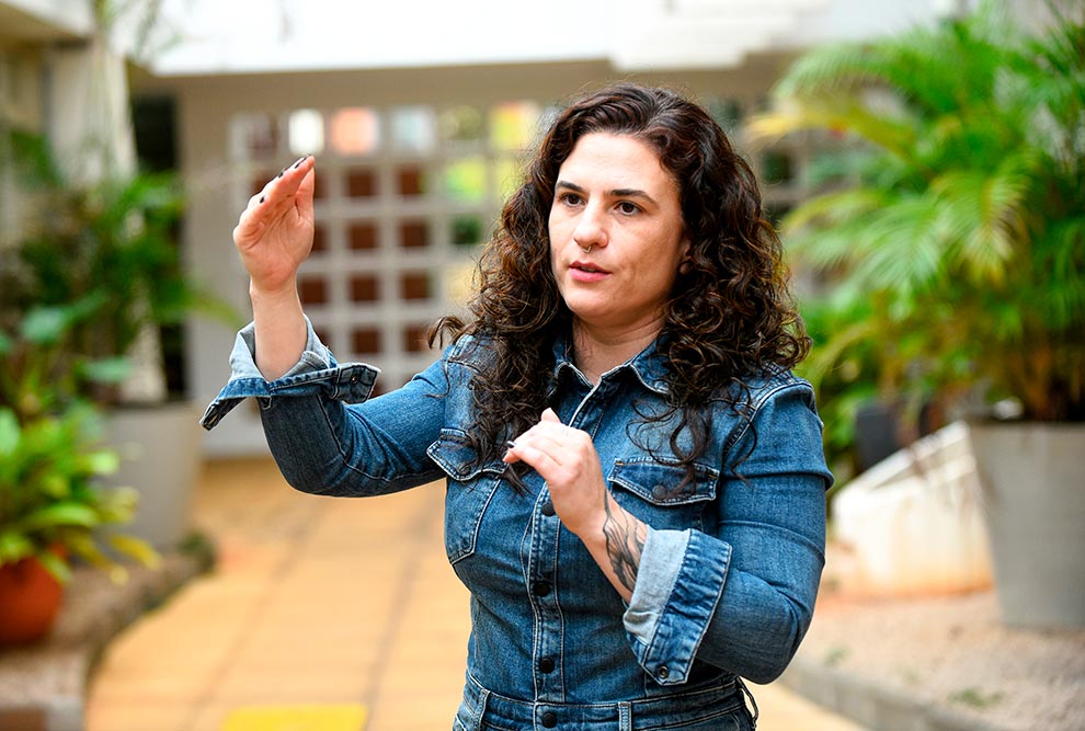 A coordenadora de Sustentabilidade da Depi, Thalita Dalbelo: espaço de fala