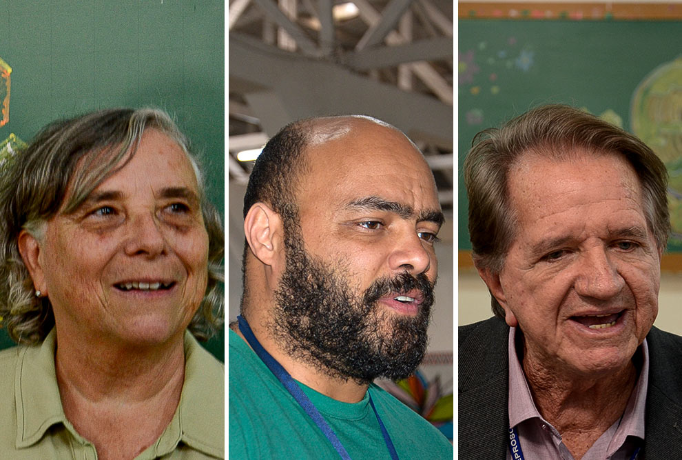 Da esquerda para a direita, Josely Rímoli (Unicamp), Altamir Luiz da Cruz (Fundação Casa) e Dimas Francisco Peruzza (Ceprosom):