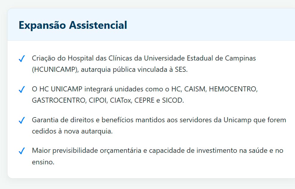 Texto da imagem: Expansão Acadêmica Criação de novos cursos de graduação e pós-graduação, com 1.100 novas vagas até 2030. Previsão de +7 mil novos alunos de graduação e +3.550 alunos de pós-graduação até 2036. Contratação escalonada de docentes e funcionários PAEPE (técnico-administrativos). Modernização curricular, interdisciplinaridade e integração entre graduação, pós e extensão. Novos cursos em áreas estratégicas como Inteligência Artificial, Ciência de Dados, Energia, Eng. Biomédica, Psicologia, Fisioterapia e Direito.