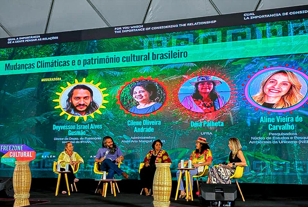 Painel destacou a necessidade de incluir a cultura e o patrimônio nas discussões sobre a mudança climática