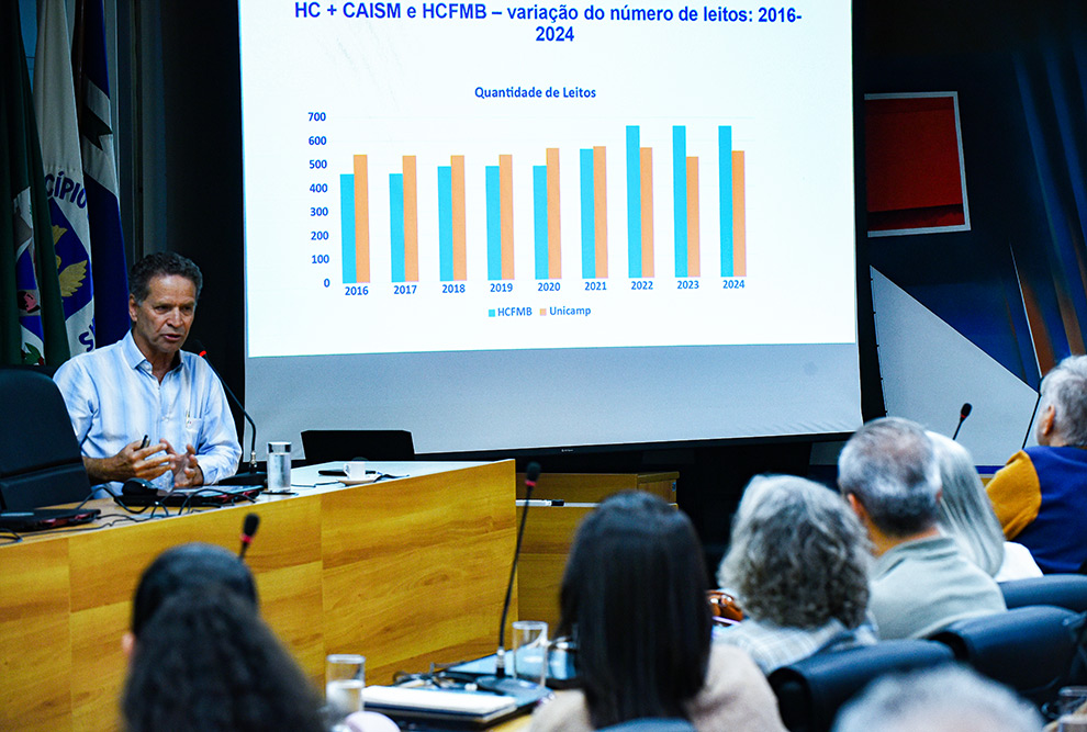 Audiência Pública sobre a gestão da Saúde da Unicamp na Câmara Municipal de Campinas (Foto: Antonio Scarpinetti)