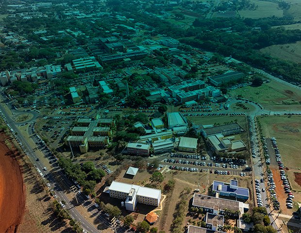 Imagem aérea da área da saúde
