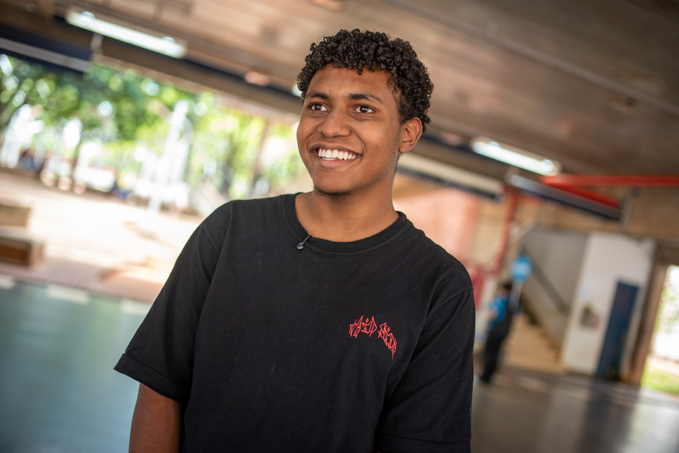 Juan Eufrásio: apoio do cursinho Malunga