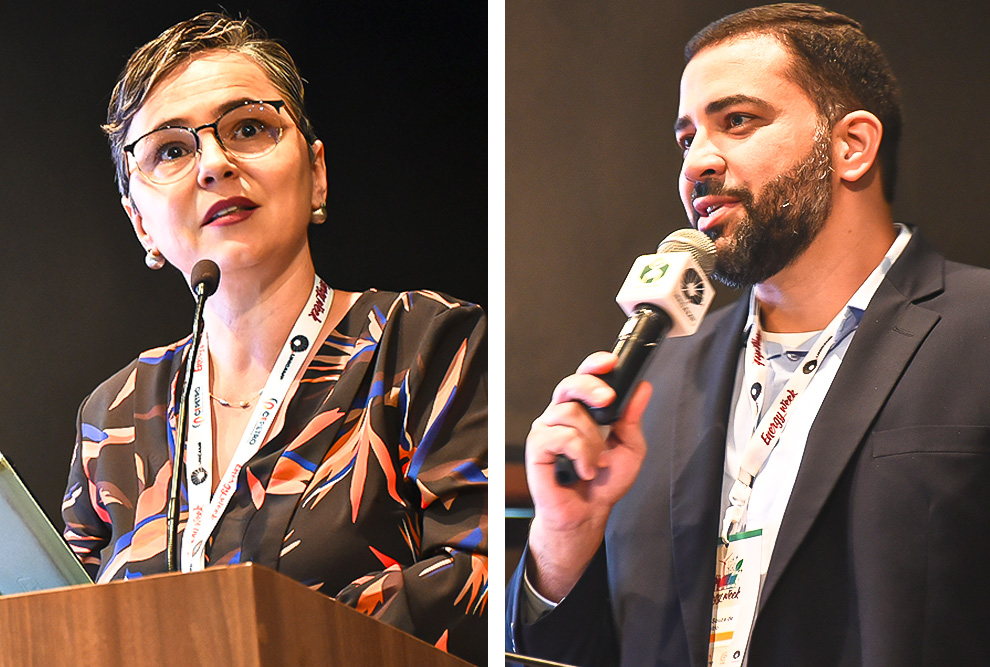 A coordenadora da Cocen, Raluca Savu e o coordenador do Cepetro, Marcelo Castro: reunir todos que trabalham com o tema