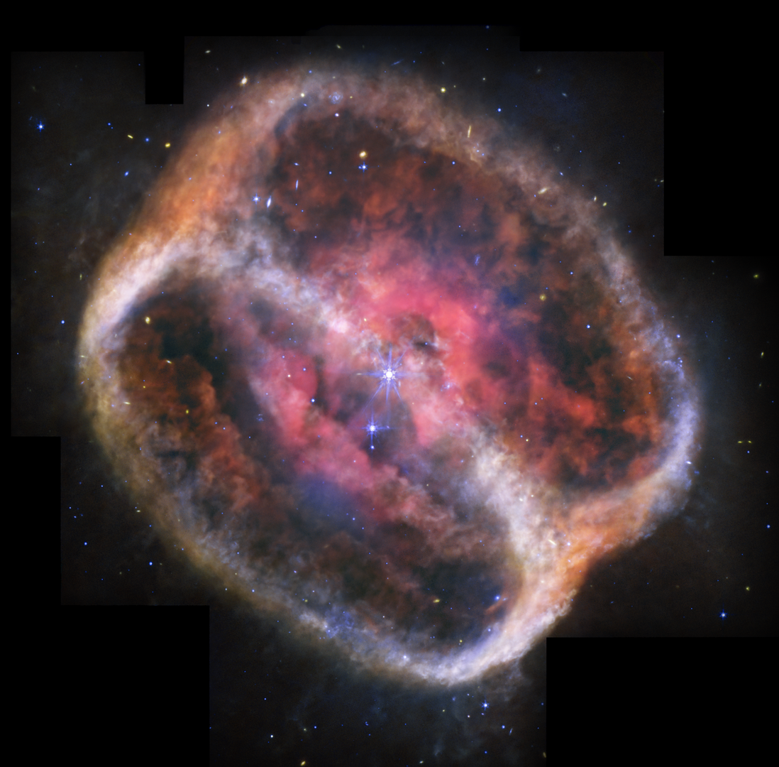NGC 1514 no infravermelho do JWST